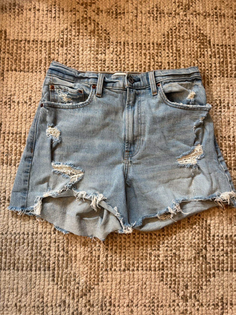 Abercrombie High Rise 4” Shorts sz 28/6 Curve Love
